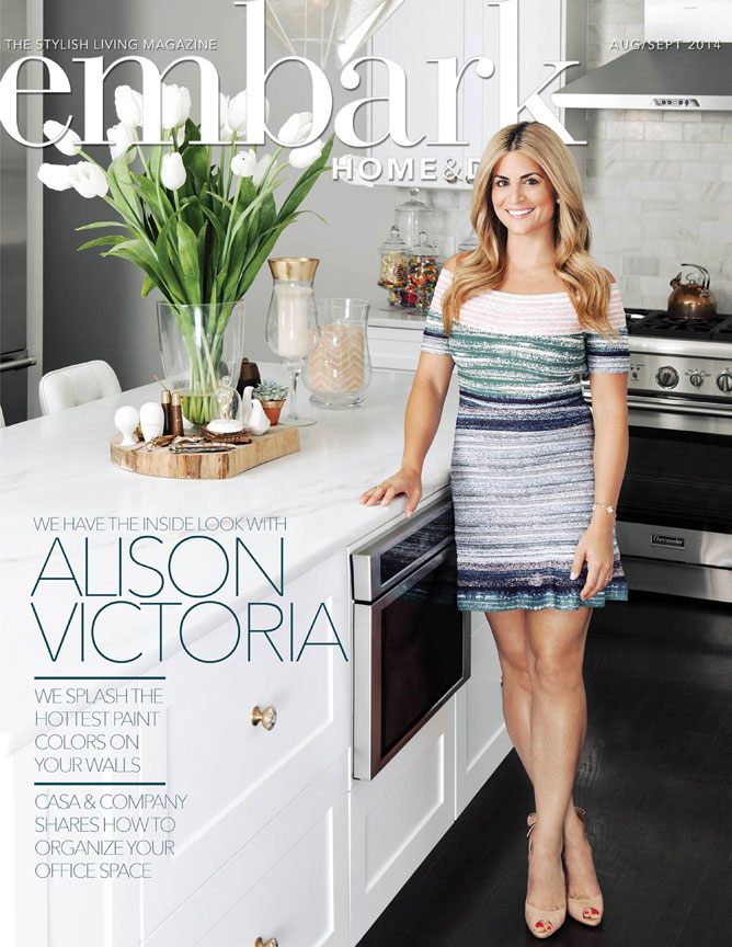 Alison Victoria on Cover of Embark Magazine