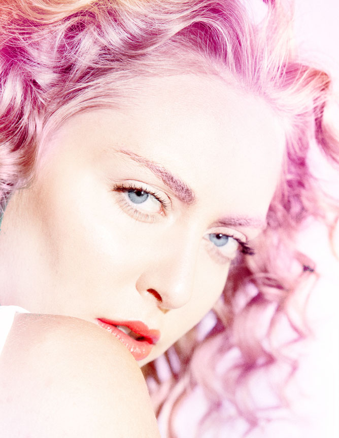 Pastel Pink Hair Beauty Shot